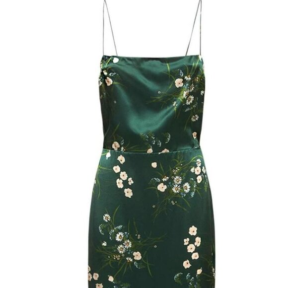 Reformation Frankie Silk Dress | Color Buena | NWT - Picture 4 of 7